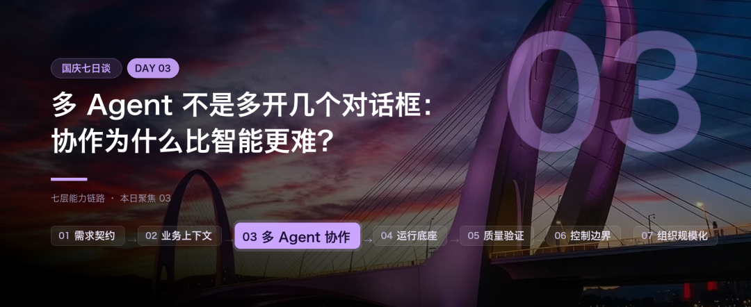 国庆七日谈 | 多Agent不是多开几个对话框：协作为什么比智能更难？