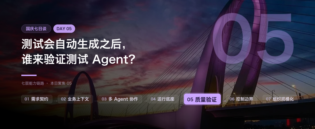 国庆七日谈 | 测试会自动生成之后，谁来验证测试Agent？